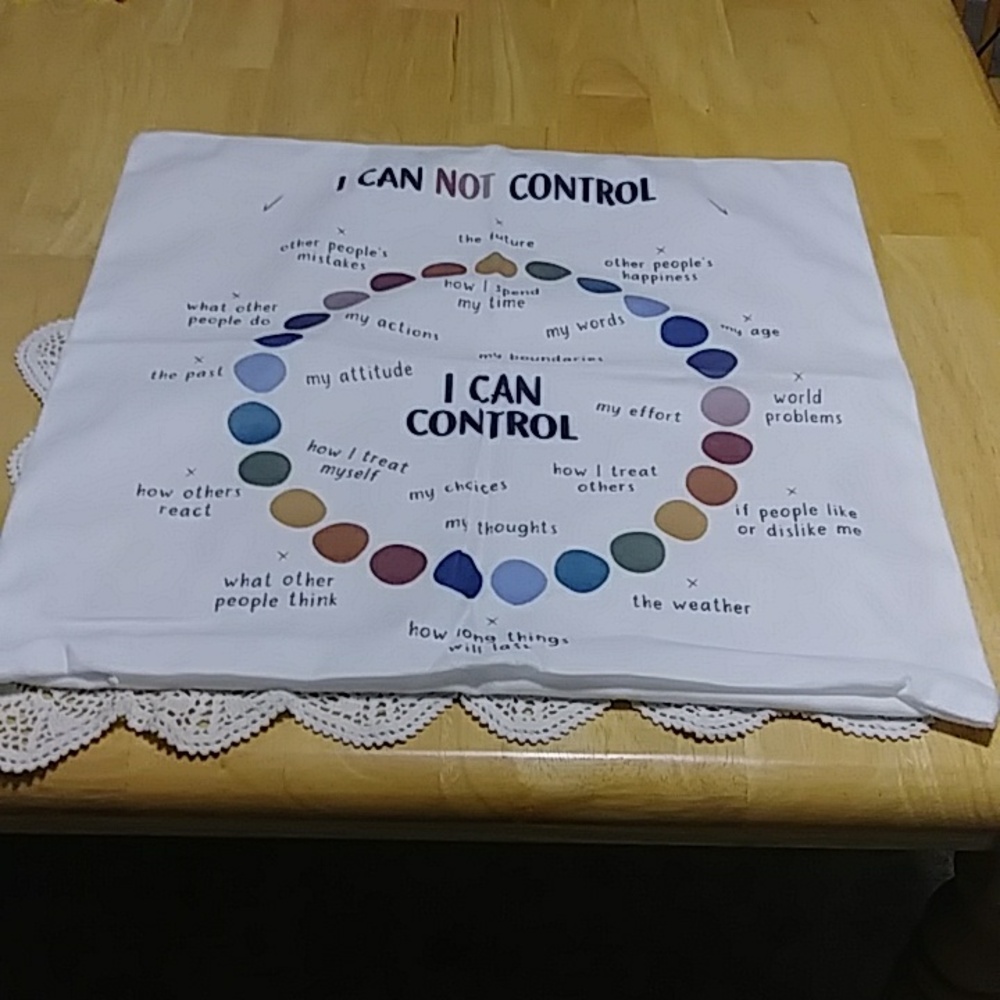 Self-Help reminders Pillow Cover, nwot